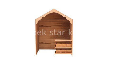 AHŞAP NATUREL MODÜLER OYUN AKTİVİTE SİSTEMİ 4 LÜ