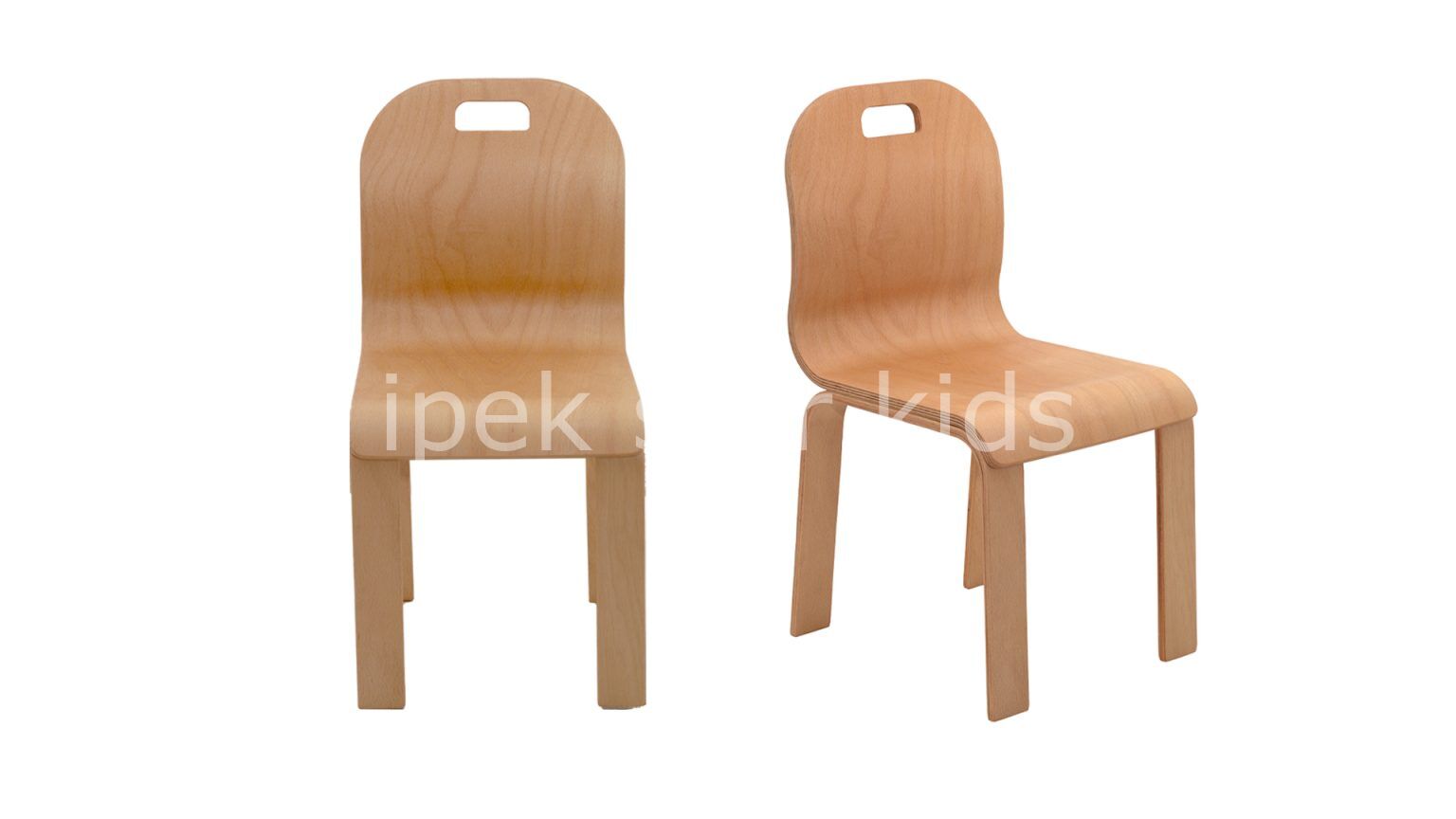 AHŞAP NATUREL ELİPSE SANDALYE