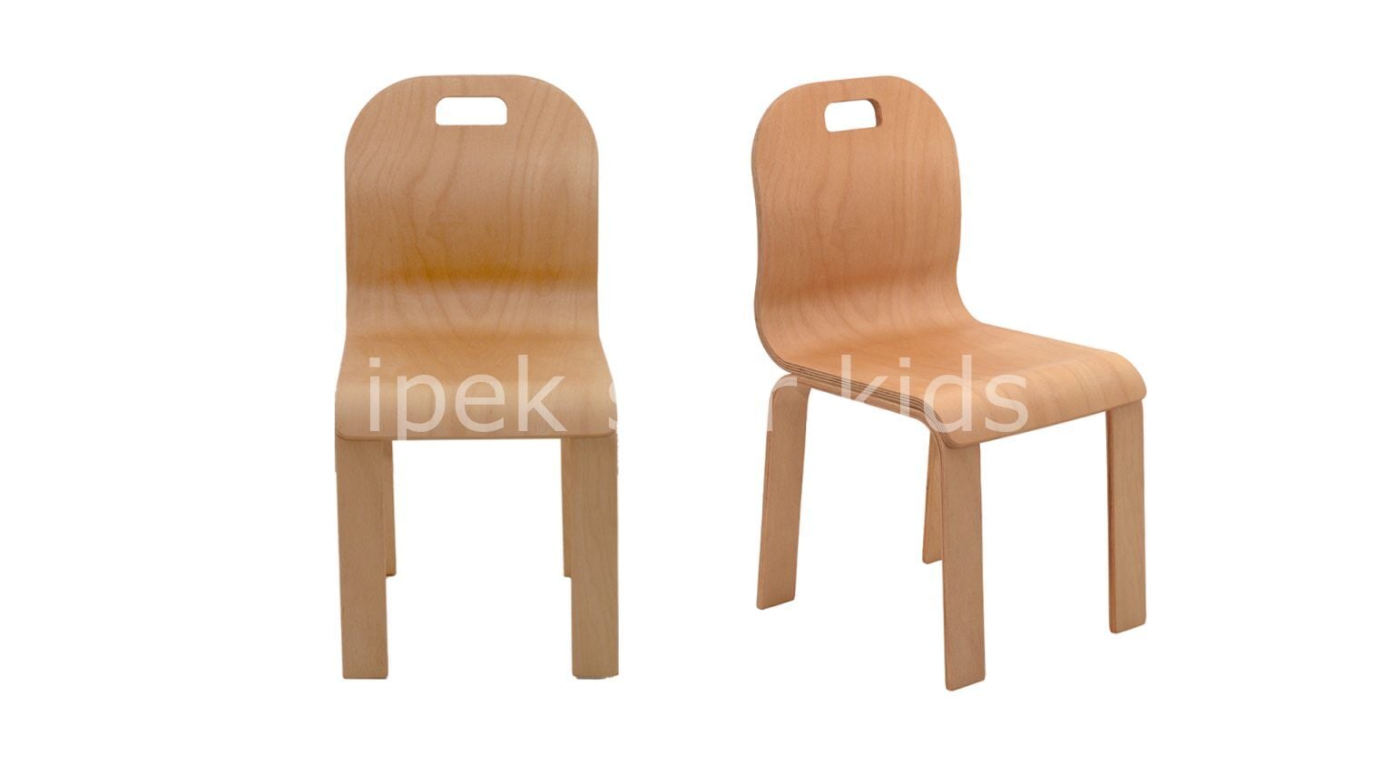AHŞAP NATUREL ELİPSE SANDALYE