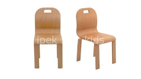 AHŞAP NATUREL ELİPSE SANDALYE