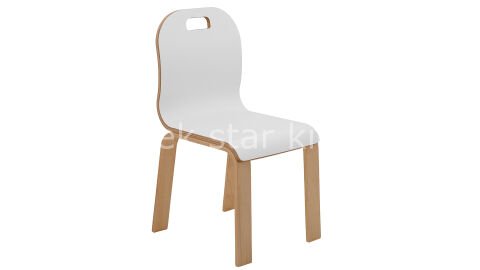 AHŞAP NATUREL ELİPSE SANDALYE