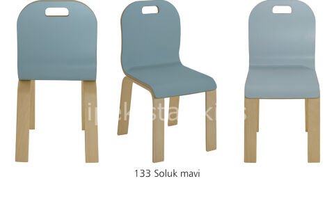 AHŞAP NATUREL ELİPSE SANDALYE
