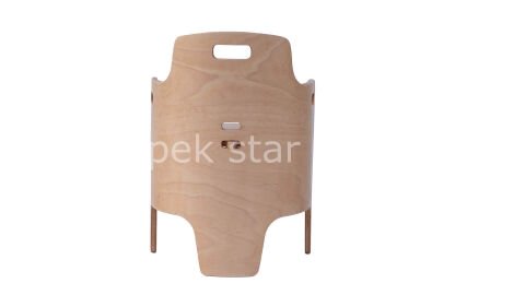 AHŞAP NATUREL KOLÇAKLI  DAİRESEL SANDALYE