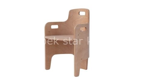 AHŞAP NATUREL KOLÇAKLI  DAİRESEL SANDALYE