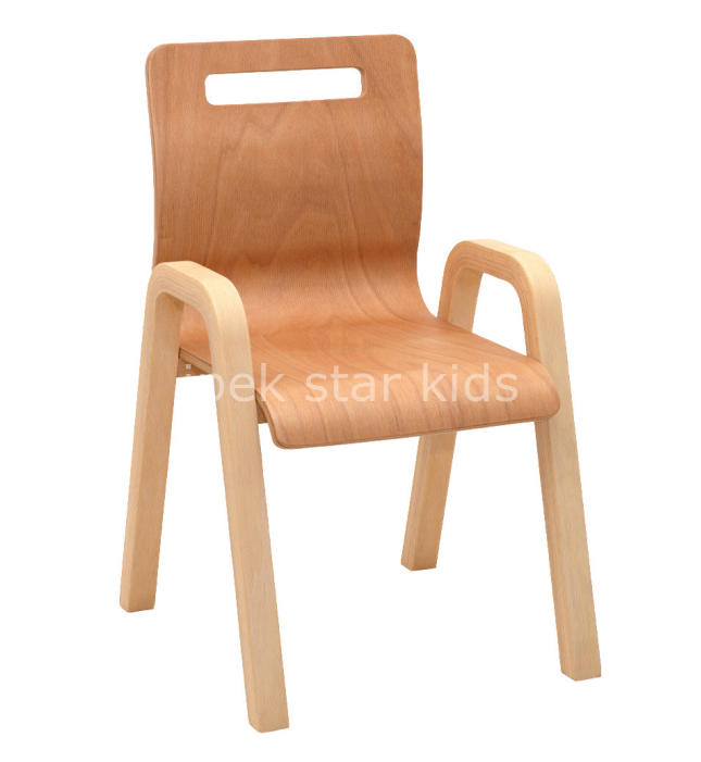 AHŞAP NATUREL ÇOCUK SANDALYESİ