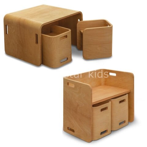 AHŞAP NATUREL FLEXİ MASA TAKIMI