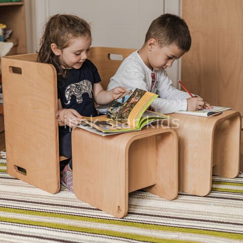 AHŞAP NATUREL FLEXİ MASA TAKIMI