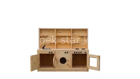 AHŞAP NATUREL MUTFAK KÖŞESİ