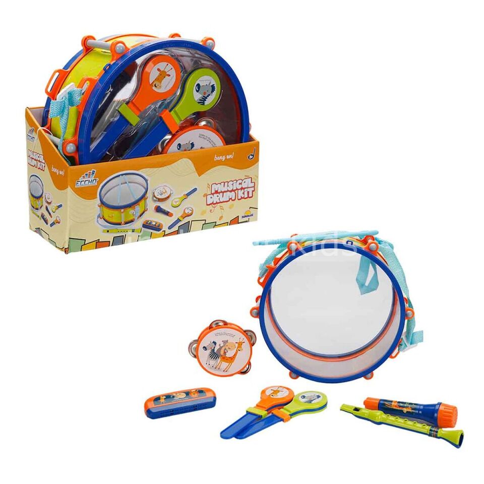 MÜZİK SET DAVUL 2MARAKAS TEF FLÜT MİKROFON 2BAGET MIZIKA