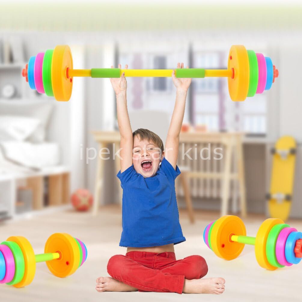 Çocuk Dambıl Dumbell Ağırlık Halter Seti | Eğlenceli ve Güvenli Spor Oyunu