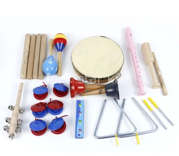 Çocuk Müzik Aletleri Seti 19 parça ritim aletleri seti ,Orff Aletleri