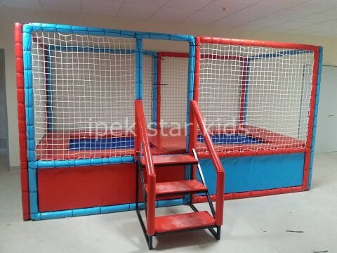 İKİLİ TRAMBOLİN MERDİVENLİ  400*200*H250 CM