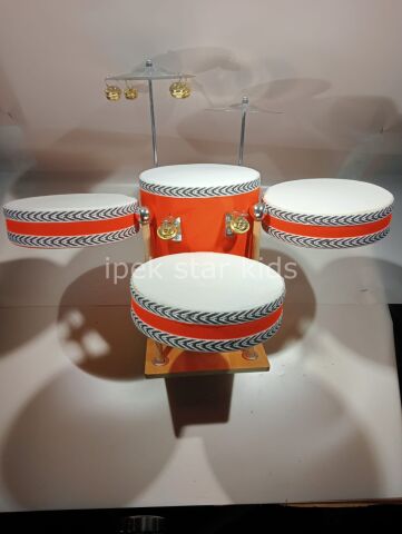 Ahşap Deri Davul Bateri set 6 LI SİSTEM 60 CM *45