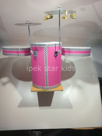 Ahşap Deri Davul Bateri set 6 LI SİSTEM 60 CM *45