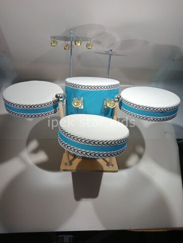 Ahşap Deri Davul Bateri set 6 LI SİSTEM 60 CM *45