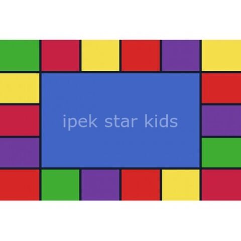 İpekstar 300×200 cm Kareli Okul Oyun Halısı – Eğitici Sınıf Halısı
