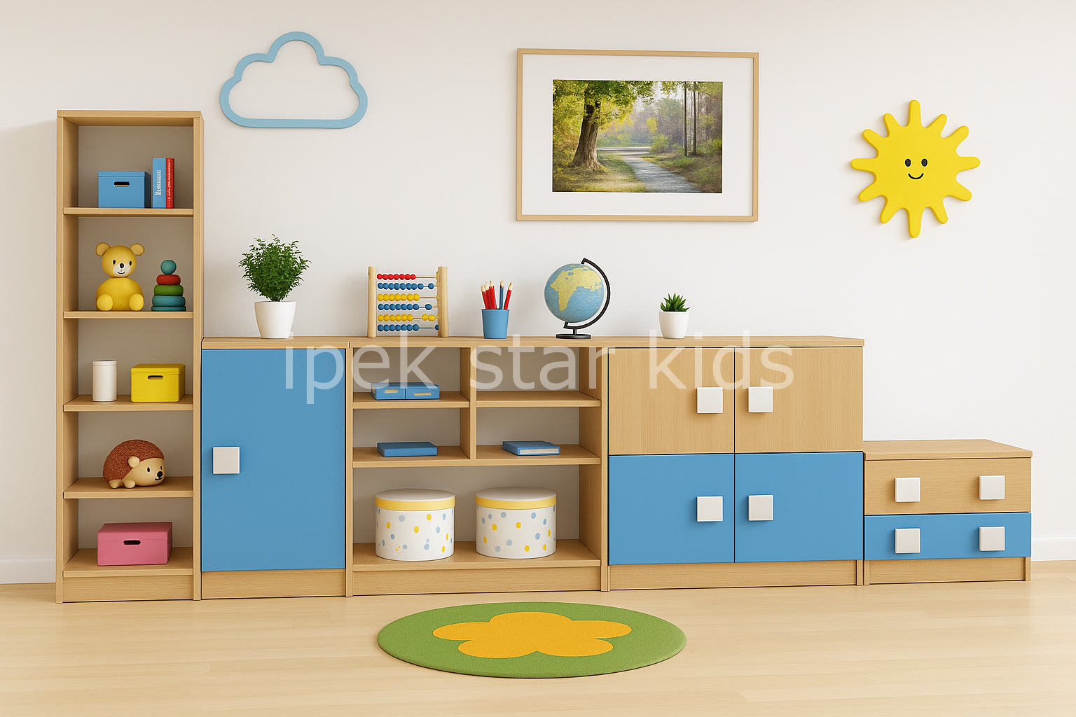 ColorLine Kids Storage Set ,Kreş Dolap grubu