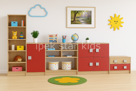 ColorLine Kids Storage Set ,Kreş Dolap grubu