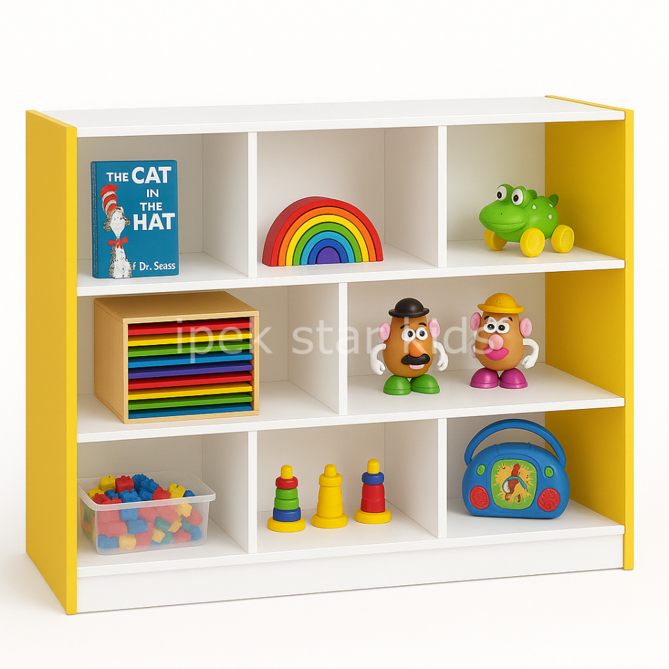 Raflı Oyuncak Dolabı Renkli