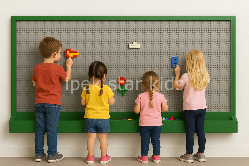 EduBrick Aktivite Duvarı  Lego Oyun Paneli  Lego Duvarı  Lego  Wall L