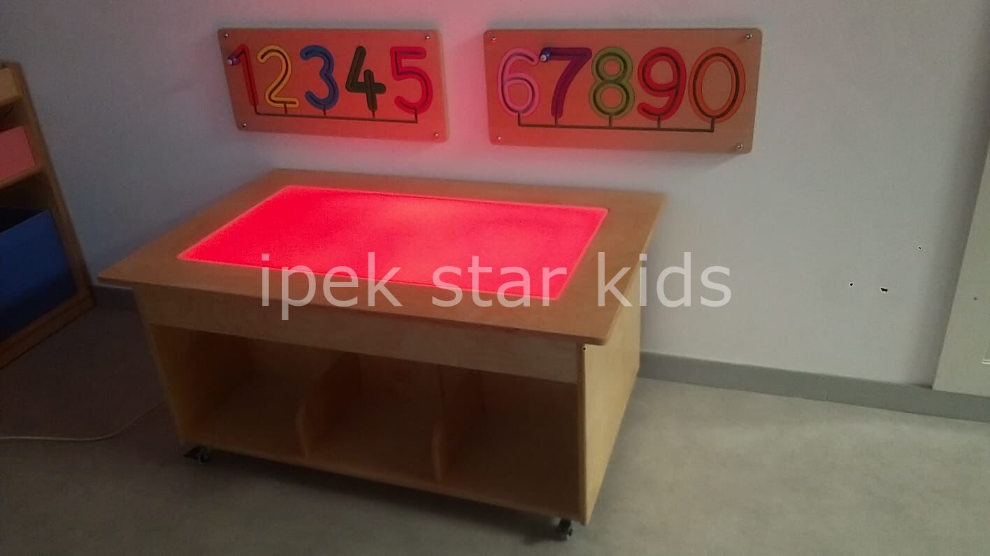 Ahşap Anaokulu Etkinlik Masası Dikdörtgen 100x80x50 | İpek Star Kids