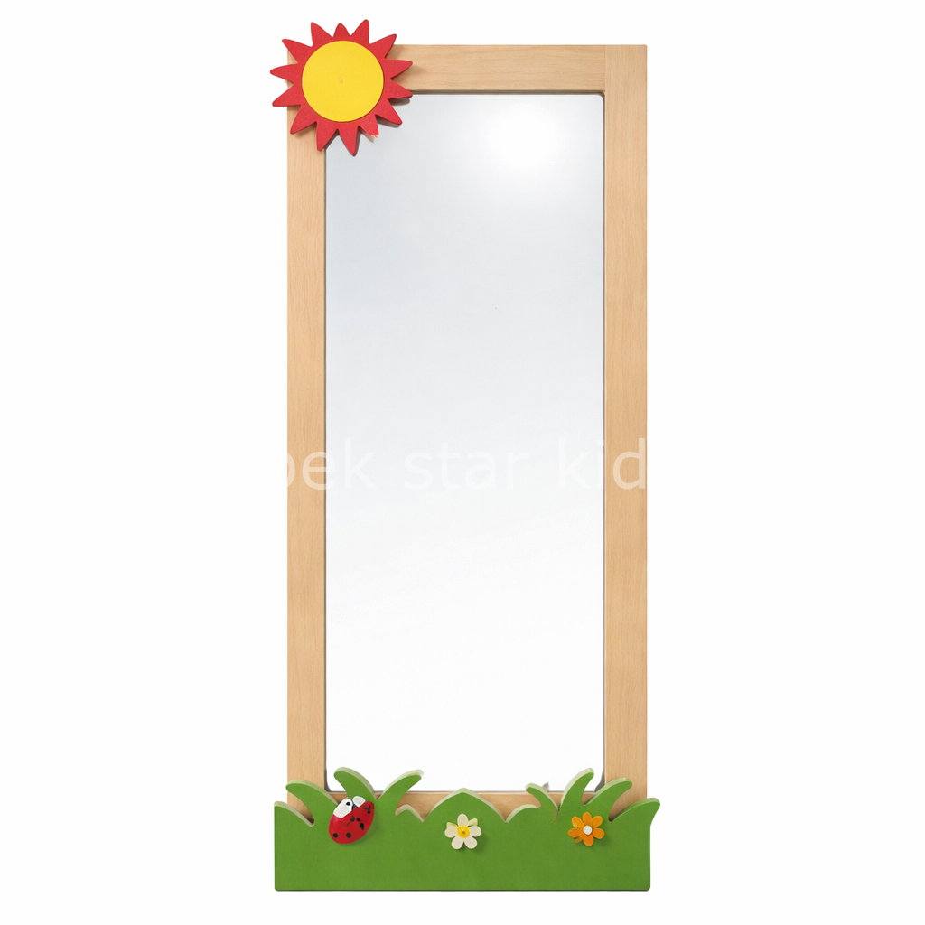 ahşap çocuk boy aynası 140x65 cm
