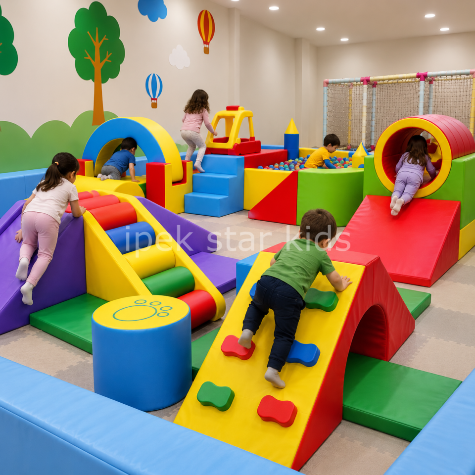 500x500 cm Sünger Oyun Alanı Çocuk Hareket ve Denge Gelişim Merkezi