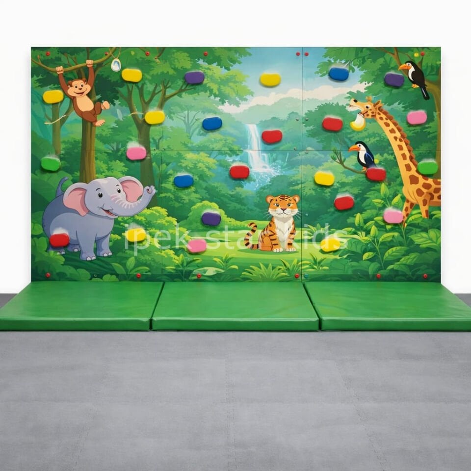 kids animal climbing wall