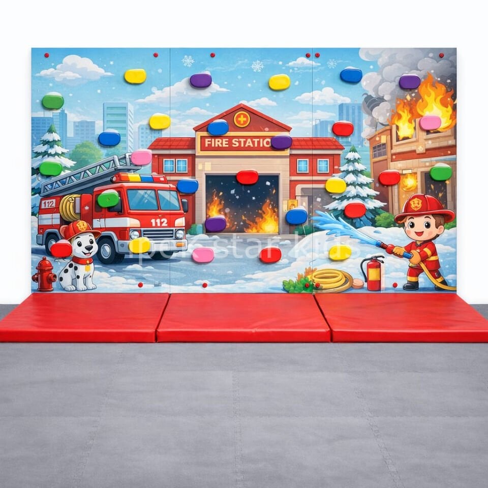 itfaiye temalı  softplay  tırmanma duvarı