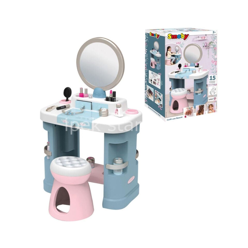 Smoby My Beauty dönebilir aynalı çocuk güzellik ve makyaj oyun seti