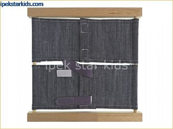 Montessori Cırt Çerçevesi (Velcro Frame) | İnce Motor ve Günlük Yaşam Becerileri