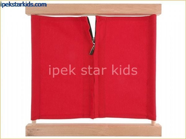Montessori Fermuar Çerçevesi (Zipping Frame) | İnce Motor ve Günlük Yaşam Becerileri