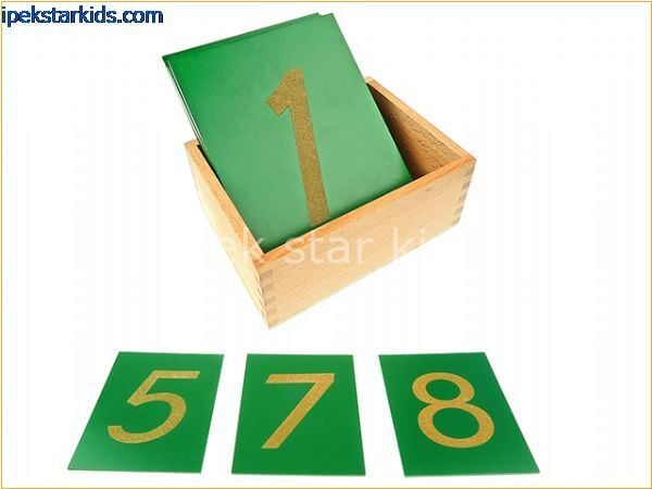 Montessori Zımpara Kabartma Rakamlar | Duyusal Matematik ve İnce Motor Eğitici Oyuncak