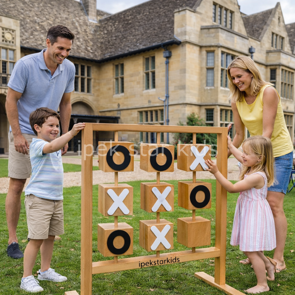 Ahşap Dev XOX Oyunu  Aile Etkinliği Bahçe Oyunu