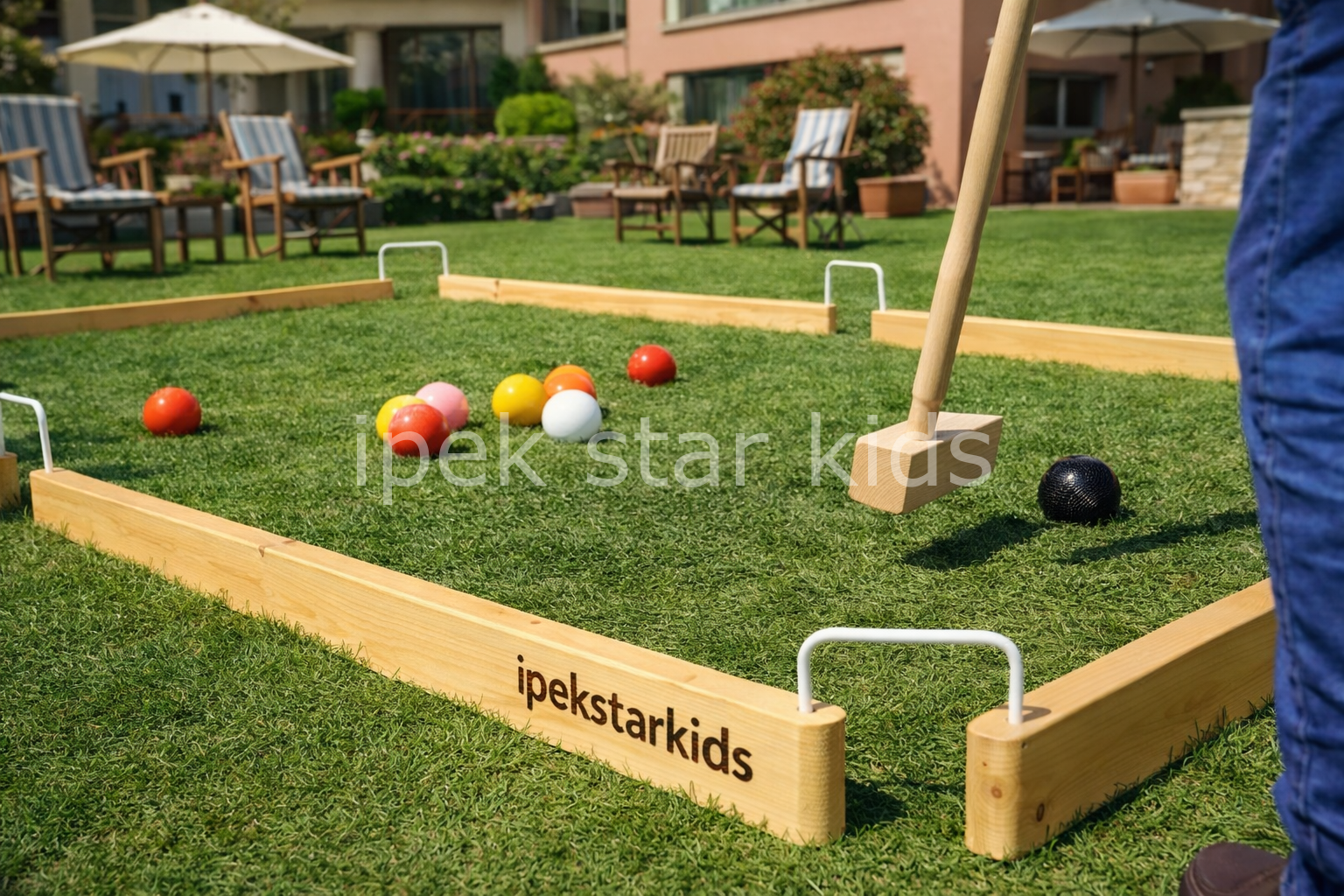 Otel animasyon programları için kroke croquet oyunu