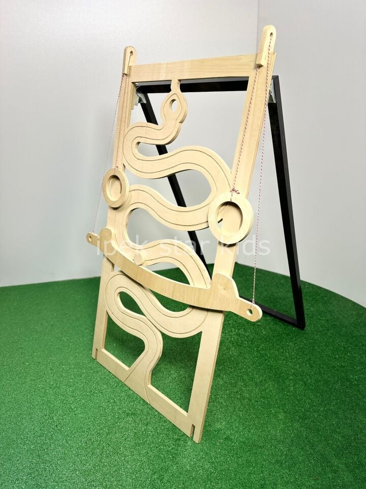 Zigzag Yılan Yolu – Ahşap Denge Oyunu