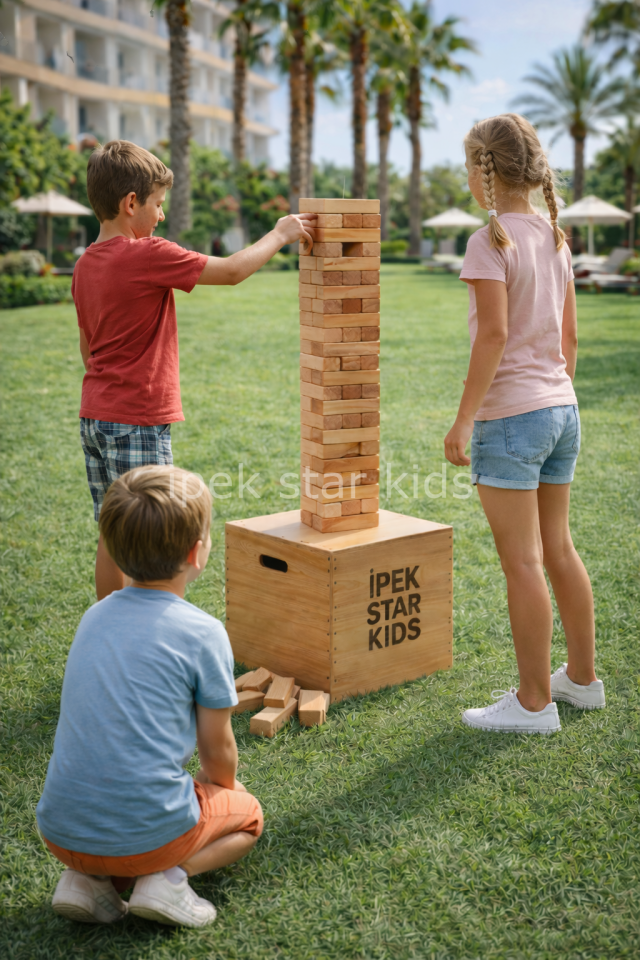 Otel Bahçesi Dev Jenga | 54 Parça Büyük Boy Oyun