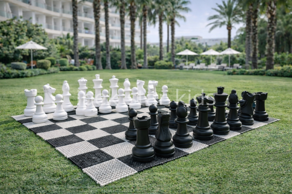 İpek Star Kids dev bahçe satranç seti şah 45 cm otel bahçesi aktivitesi