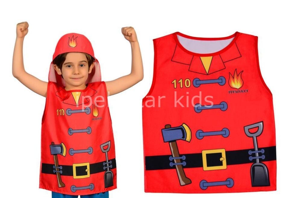 Çocuk İtfaiye Kostümü | Rol Oyunu ve Hayal Gücü Geliştirici Set