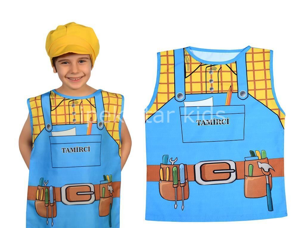 Çocuk Tamirci Kostümü | Rol Oyunu ve Hayal Gücü Geliştirici Set