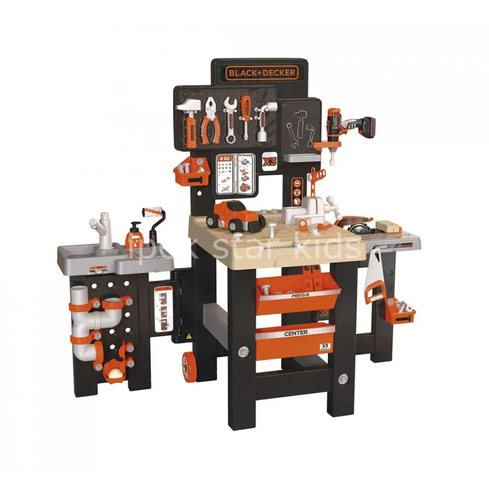 Çocuk Black & Decker Mega Tamir Tezgâhı | Çocuk Power Tamir Seti & Rol Oyuncak