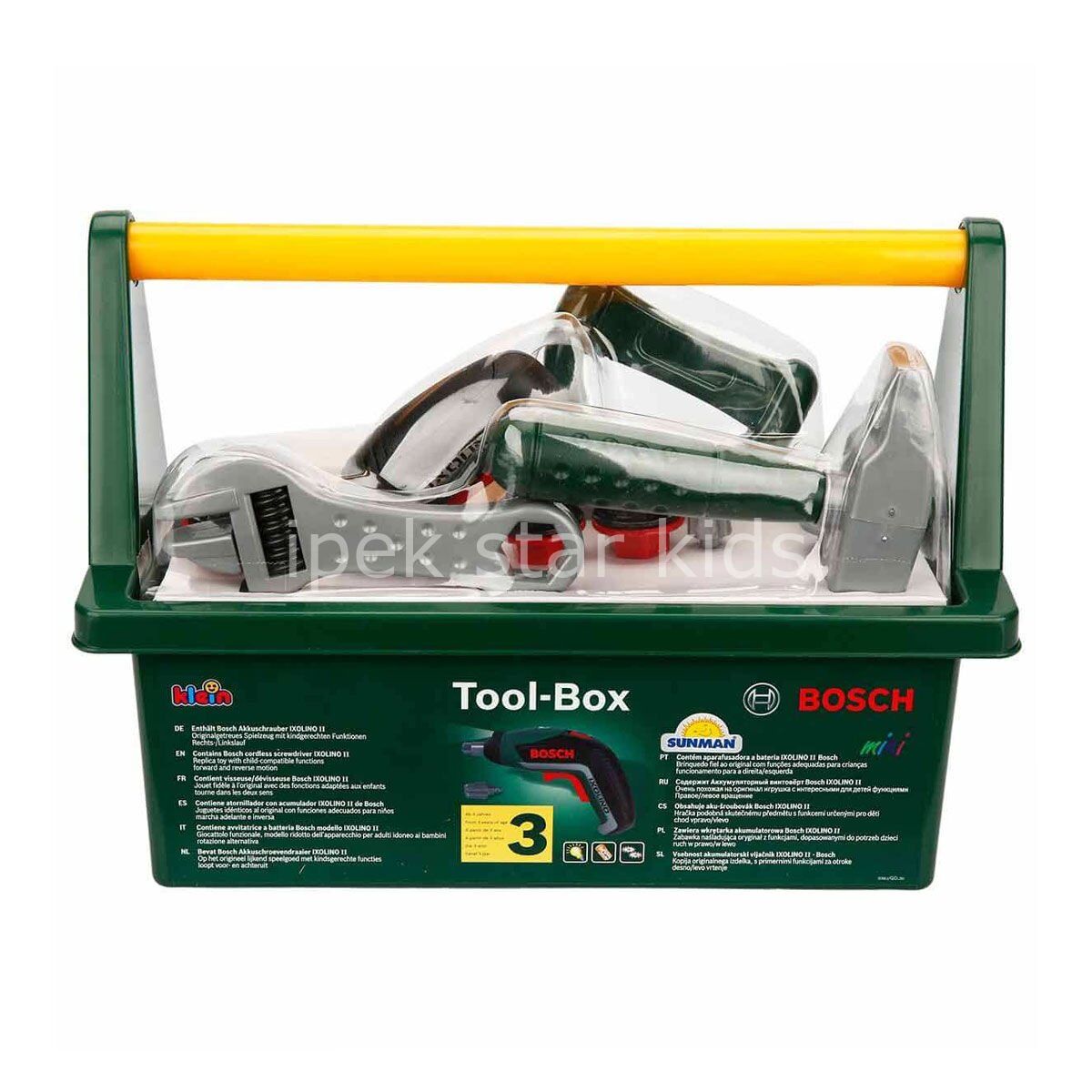 Çocuk Bosch El Çantalı Oyuncak Tamir Seti – 17 Parça | Rol Oyunu ve İnce Motor Geliştirici Oyuncak