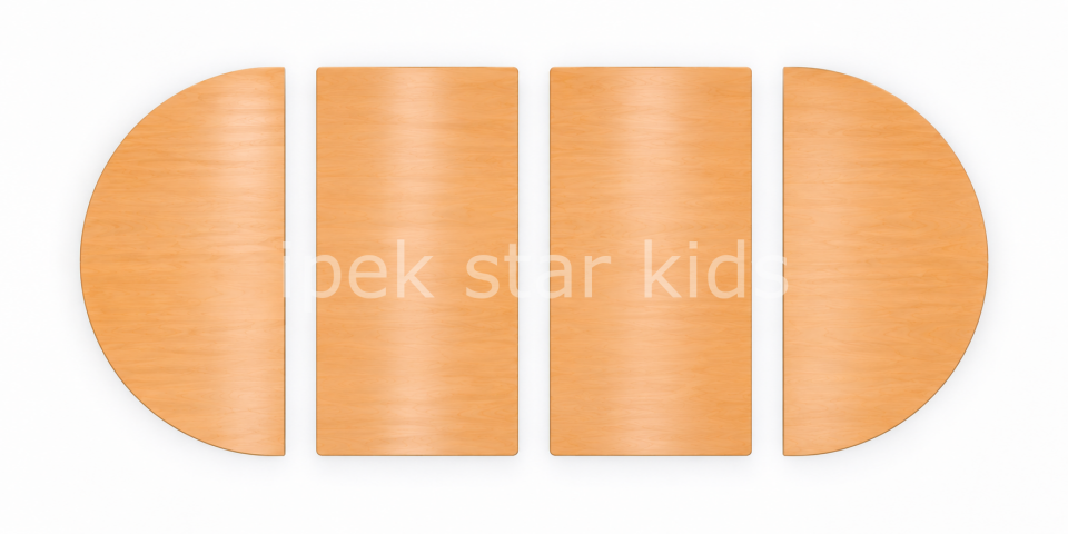 OVAL AHŞAP MASA GRUBU 4 PARÇA 220 cm
