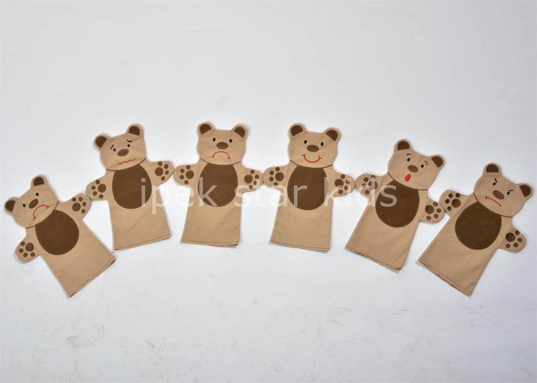 Yüz İfadeleri El Kukla Seti 6’lı | Duygu Tanıma ve Dil Geliştirici Oyuncak