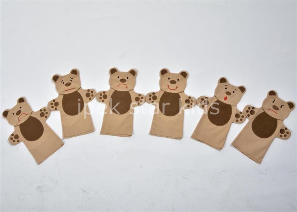 Yüz İfadeleri El Kukla Seti 6’lı | Duygu Tanıma ve Dil Geliştirici Oyuncak