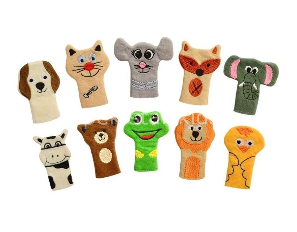 Hayvan Parmak Kukla Seti 10’lu | Rol Oyunu ve Dil Geliştirici Oyuncak
