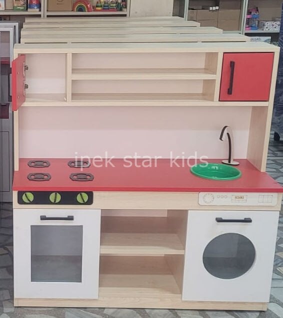 Anaokulu Ahşap Mutfak | Eğitici Rol Oyunu ve Motor Becerileri Oyuncağı