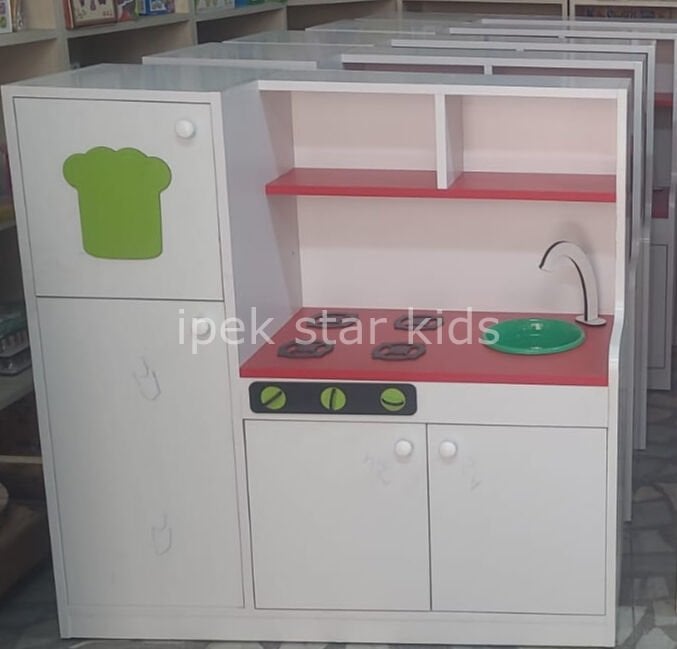 Anaokulu Ahşap Mutfak | Eğitici Rol Oyunu ve Motor Becerileri Oyuncağı