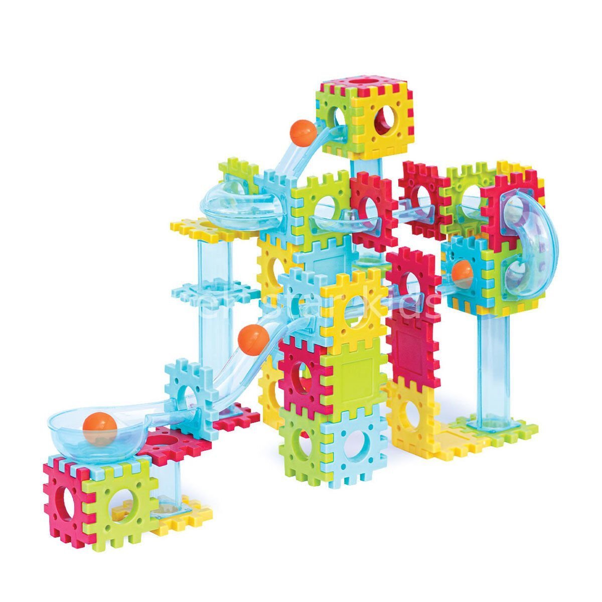 104 parça zeka blok çocuk yapı blokları bilyeli yol seti