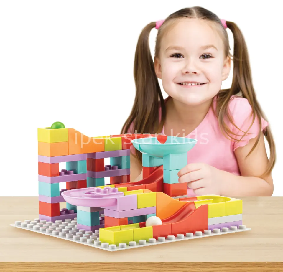 Slide Blok 75 Parça | Lego Duplo Uyumlu Eğitici Yapı Blok Seti